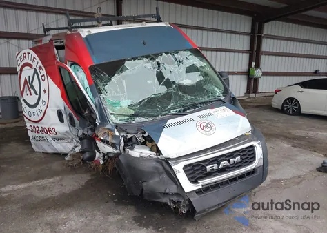 2021 Ram Promaster 3500 Cargo Van High Roof 159 Wb Ext z USA, uszkodzony, nr VIN 3C6MRVJG9ME557266